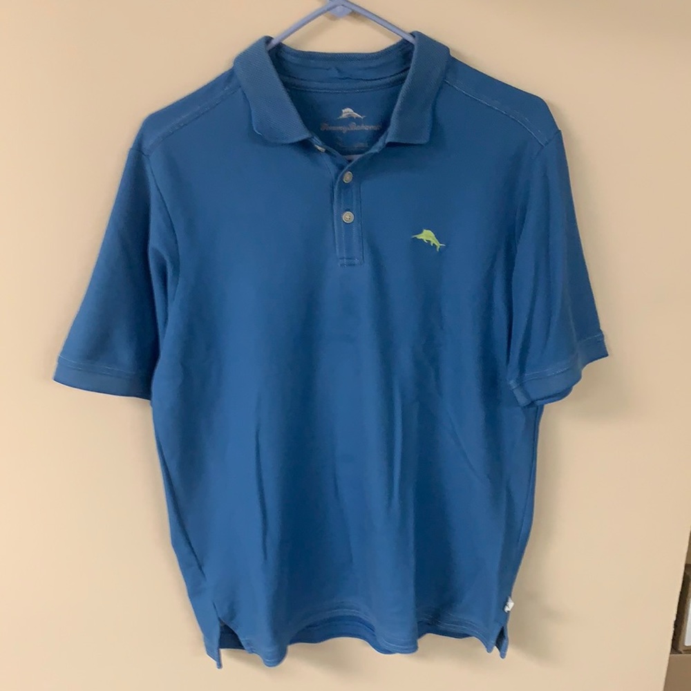 Tommy Bahama men’s blue polo collar shirt